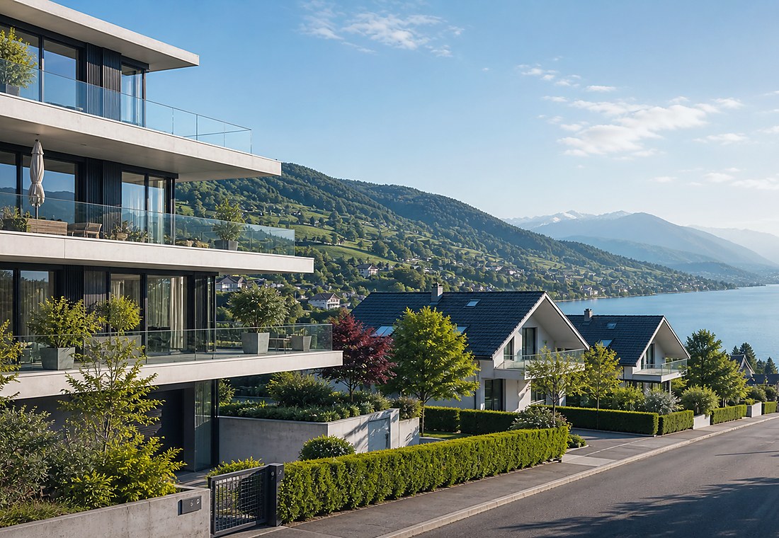 Visuel immobilier premium local pour Fribourg