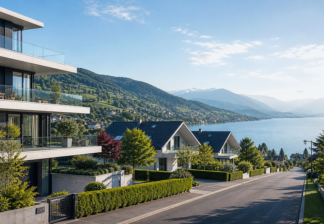 Visuel immobilier premium local pour Neuchâtel